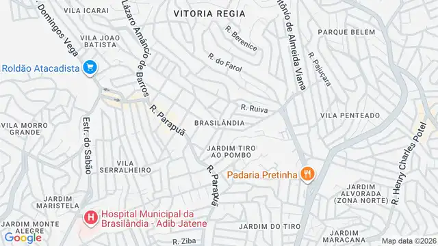 Mapa do bairro Brasilândia, Sao Paulo - SP