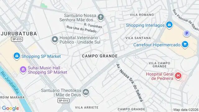 Mapa do bairro Campo Grande, Sao Paulo - SP
