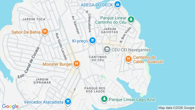 Mapa do bairro Cantinho do Céu, Sao Paulo - SP