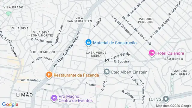 Mapa do bairro Casa Verde Média, Sao Paulo - SP