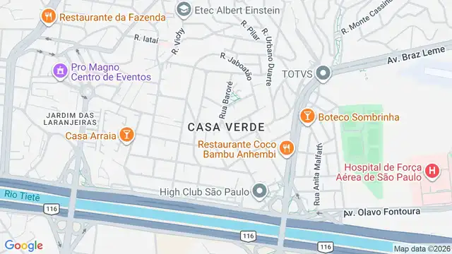 Mapa do bairro Casa Verde, Sao Paulo - SP