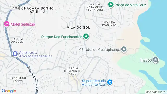 Mapa do bairro Chácara da Enseada, Sao Paulo - SP