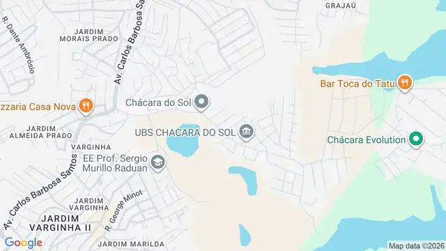 Mapa do bairro Chácara do Sol, Sao Paulo - SP