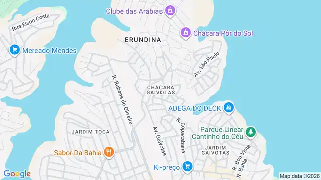 Mapa do bairro Chácara Gaivotas, Sao Paulo - SP