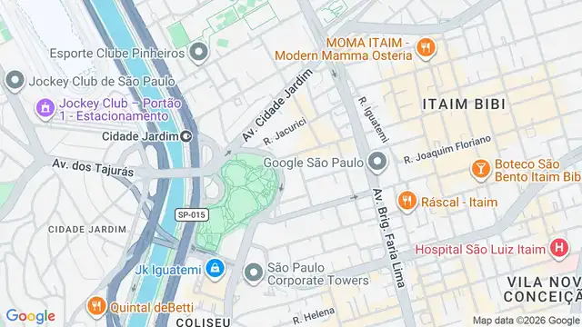 Mapa do bairro Chácara Itaim, Sao Paulo - SP