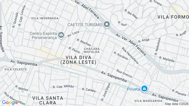 Mapa do bairro Chácara Mafalda, Sao Paulo - SP