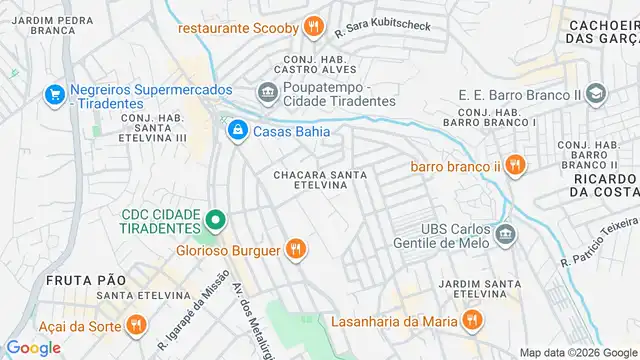 Mapa do bairro Chacara Santa Etelvina, Sao Paulo - SP