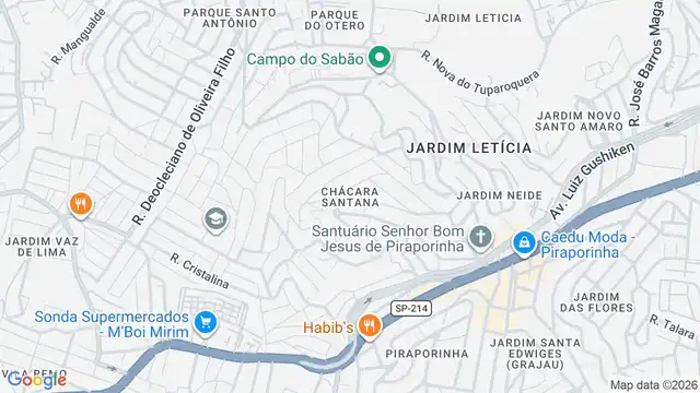 Mapa do bairro Chácara Santana, Sao Paulo - SP