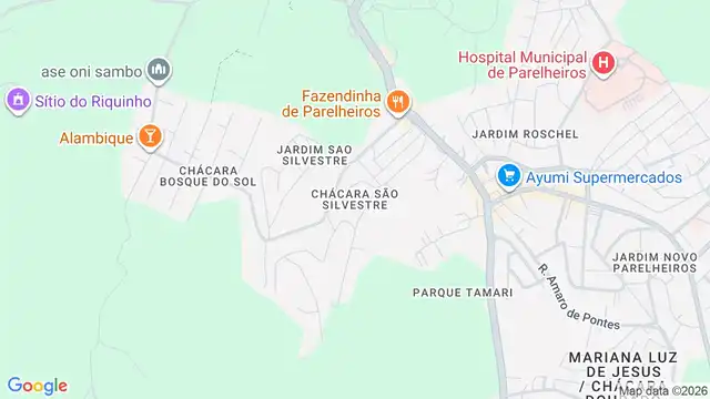 Mapa do bairro Chácara São Silvestre, Sao Paulo - SP