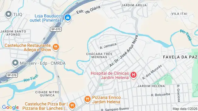 Mapa do bairro Chácara Três Meninas, Sao Paulo - SP