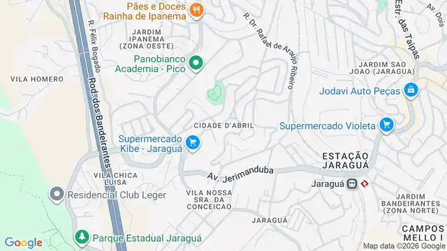 Mapa do bairro Cidade D'Abril, Sao Paulo - SP