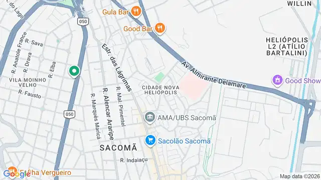 Mapa do bairro Cidade Nova Heliópolis, Sao Paulo - SP