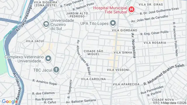 Mapa do bairro Cidade São Miguel, Sao Paulo - SP