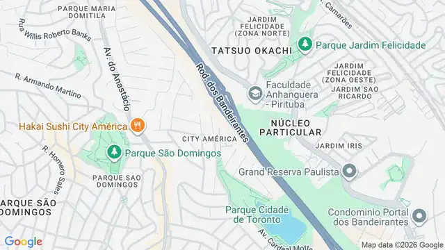 Mapa do bairro City América, Sao Paulo - SP