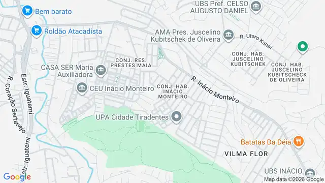 Mapa do bairro Conjunto Habitacional Inácio Monteiro, Sao Paulo - SP