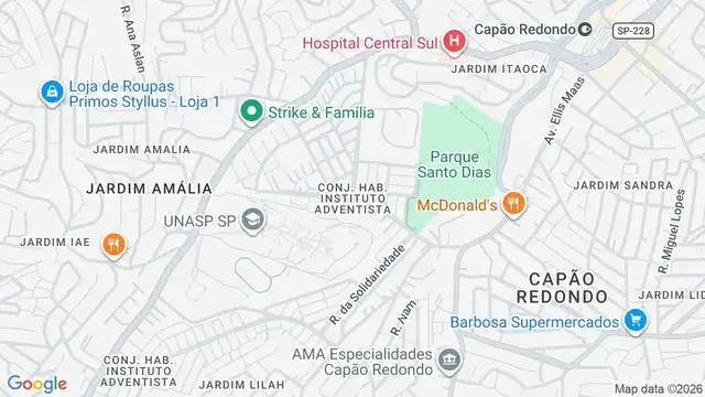 Mapa do bairro Conjunto Habitacional Instituto Adventista, Sao Paulo - SP