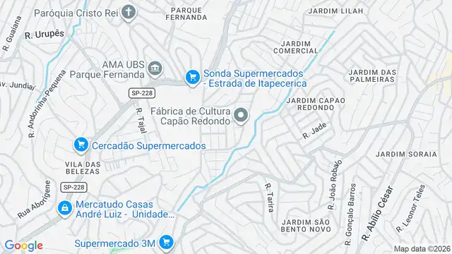Mapa do bairro Conjunto Habitacional Jardim Sao Bento, Sao Paulo - SP