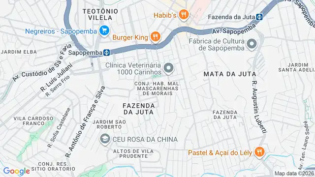 Mapa do bairro Conjunto Habitacional Marechal Mascarenhas de Morais, Sao Paulo - SP