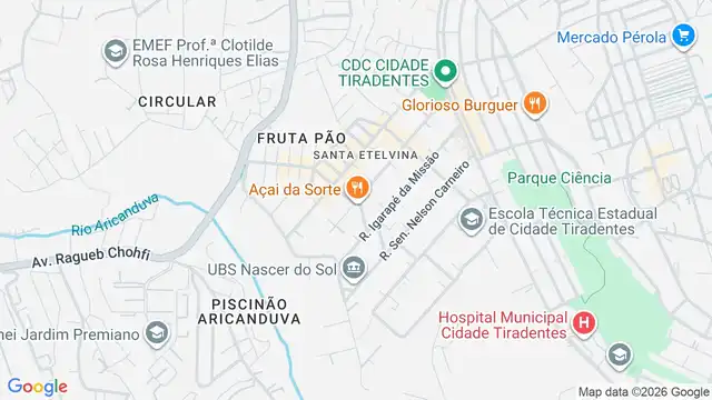 Mapa do bairro Conjunto Habitacional Santa Etelvina II, Sao Paulo - SP