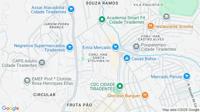 Mapa do bairro Conjunto Habitacional Santa Etelvina III, Sao Paulo - SP