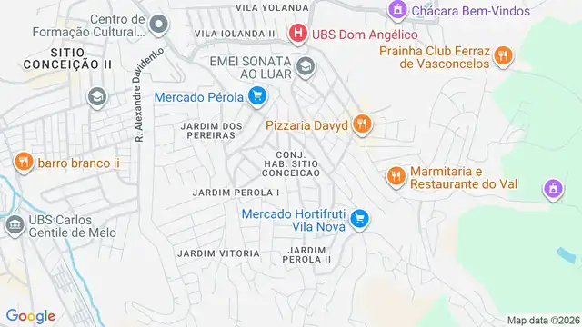 Mapa do bairro Conjunto Habitacional Sitio Conceição, Sao Paulo - SP