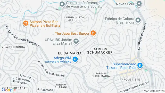Mapa do bairro Conjunto Promorar Estrada da Parada, Sao Paulo - SP