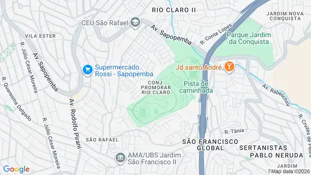 Mapa do bairro Conjunto Promorar Rio Claro, Sao Paulo - SP