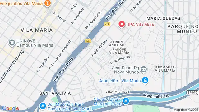 Mapa do bairro Conjunto Promorar Vila Maria III, Sao Paulo - SP