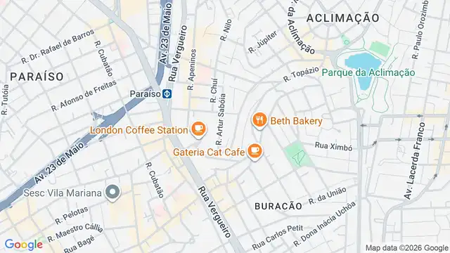 Mapa do bairro Conjunto Residencial Paraíso, Sao Paulo - SP