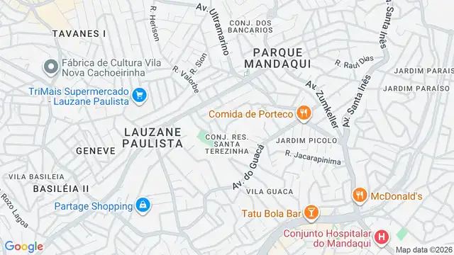 Mapa do bairro Conjunto Residencial Santa Terezinha, Sao Paulo - SP