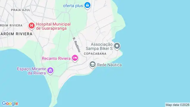 Mapa do bairro Copacabana, Sao Paulo - SP