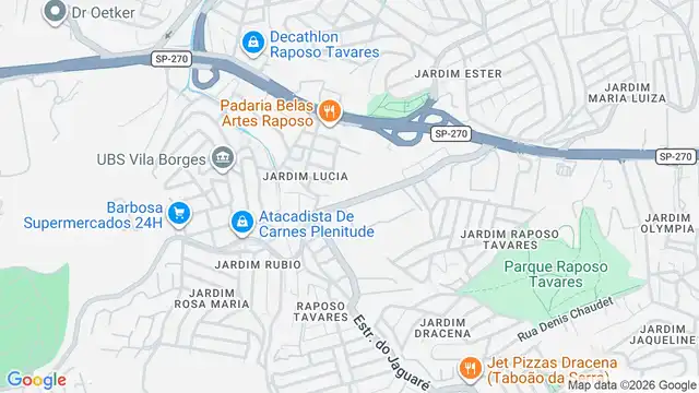 Mapa do bairro Educandário, Sao Paulo - SP