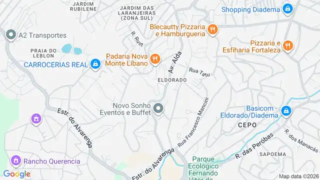 Mapa do bairro Eldorado, Sao Paulo - SP