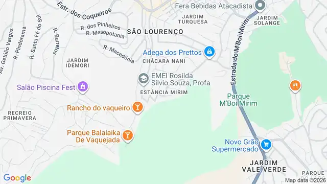 Mapa do bairro Estância Mirim, Sao Paulo - SP