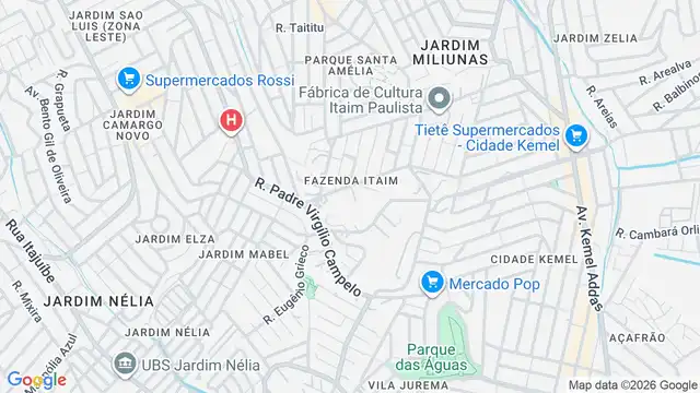 Mapa do bairro Fazenda Itaim, Sao Paulo - SP