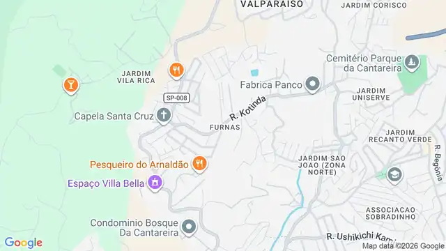 Mapa do bairro Furnas, Sao Paulo - SP