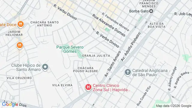 Mapa do bairro Granja Julieta, Sao Paulo - SP