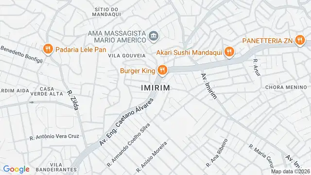 Mapa do bairro Imirim, Sao Paulo - SP
