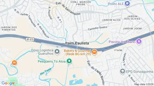 Mapa do bairro Itaim Paulista, Sao Paulo - SP