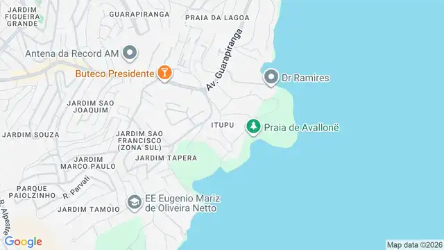 Mapa do bairro Itupu, Sao Paulo - SP