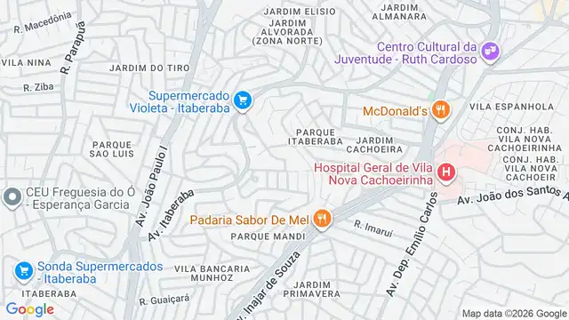 Mapa do bairro Jardim Adélia, Sao Paulo - SP