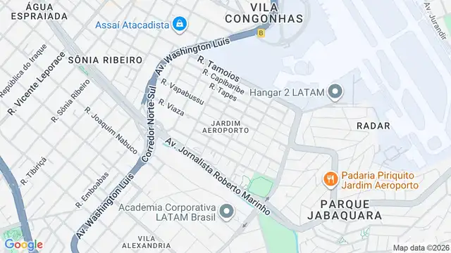 Mapa do bairro Jardim Aeroporto, Sao Paulo - SP