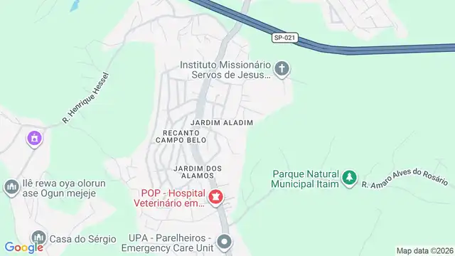 Mapa do bairro Jardim Aladim, Sao Paulo - SP