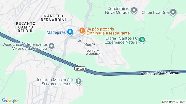 Mapa do bairro Jardim Almeida, Sao Paulo - SP