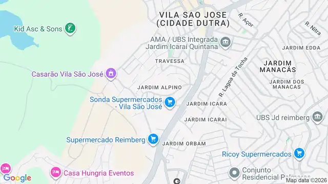 Mapa do bairro Jardim Alpino, Sao Paulo - SP