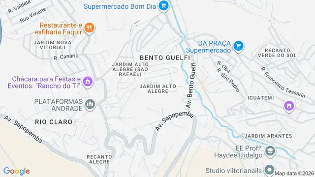Mapa do bairro Jardim Alto Alegre (Sao Rafael), Sao Paulo - SP