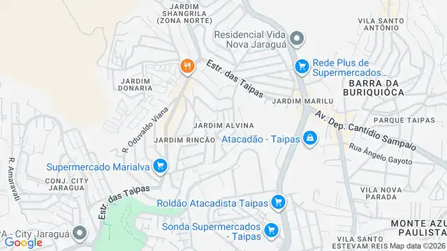 Mapa do bairro Jardim Alvina, Sao Paulo - SP
