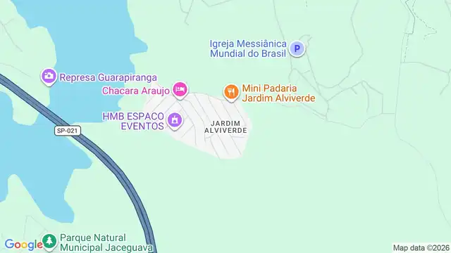 Mapa do bairro Jardim Alviverde, Sao Paulo - SP