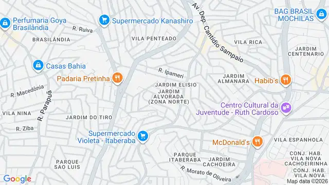 Mapa do bairro Jardim Alvorada (Zona Norte), Sao Paulo - SP
