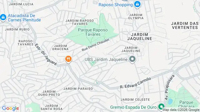 Mapa do bairro Jardim Alvorada (Zona Oeste), Sao Paulo - SP
